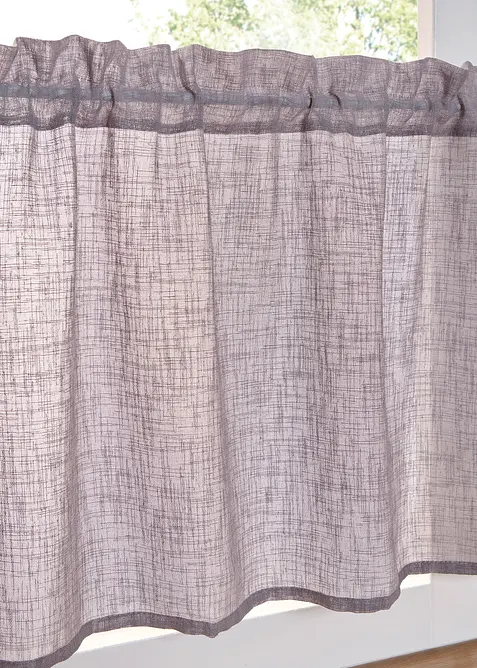 Cafégardin med linnelook, bonprix