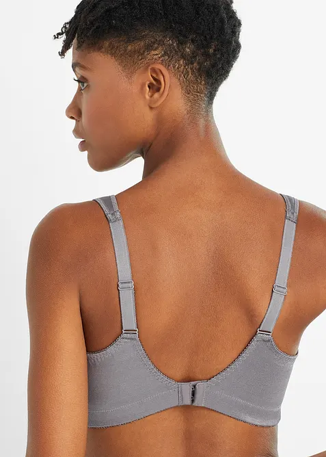 Avlastande BH utan bygel, med vadderade axelband (2-pack), bonprix