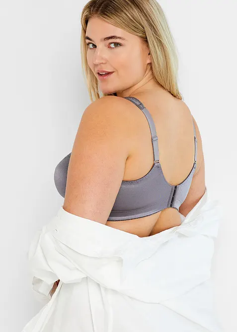 Avlastande BH utan bygel, med vadderade axelband (2-pack), bonprix