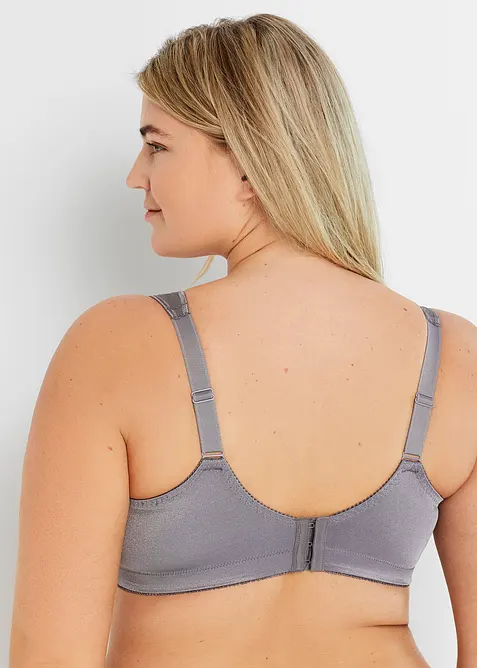 Avlastande BH utan bygel, med vadderade axelband (2-pack), bonprix