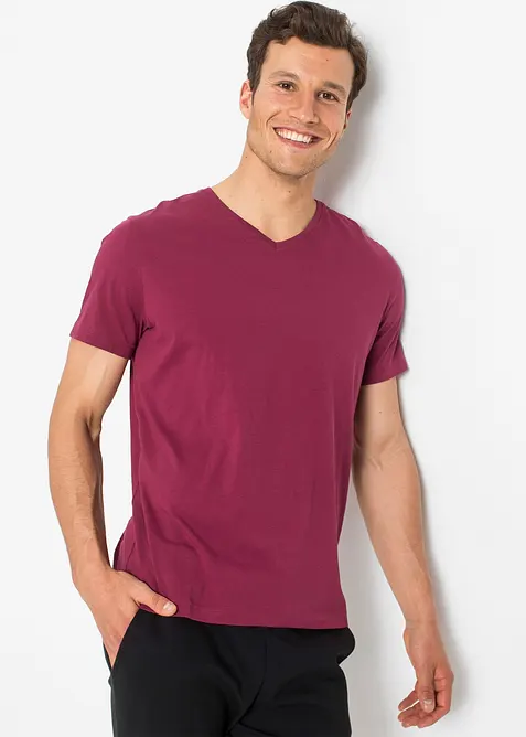 V-ringad T-shirt (3-pack), bonprix