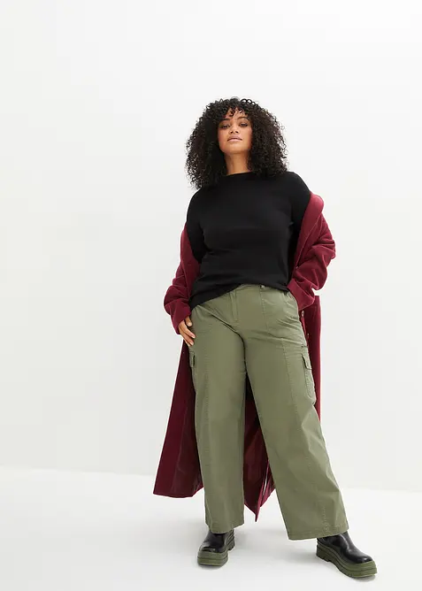 Långärmad topp i ekologisk bomull, bonprix