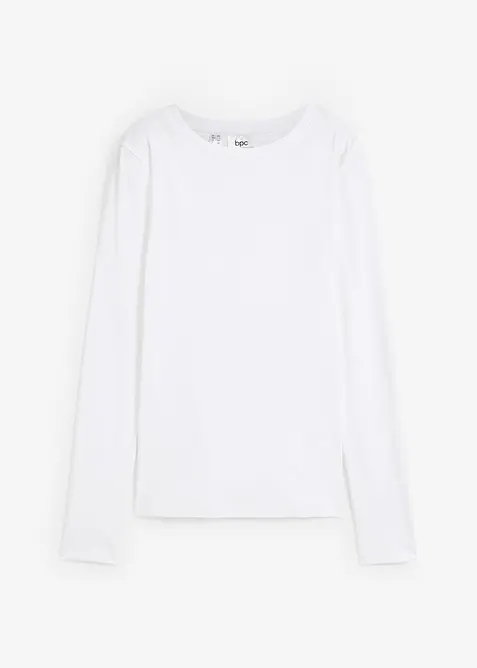 Långärmad topp i ekologisk bomull, bonprix