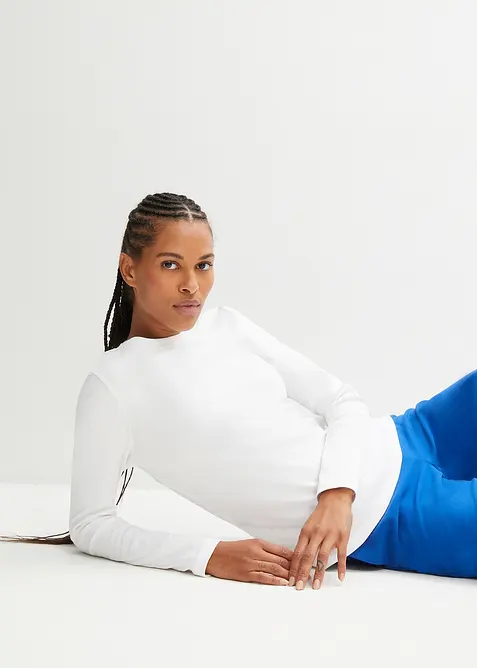 Långärmad topp i ekologisk bomull, bonprix