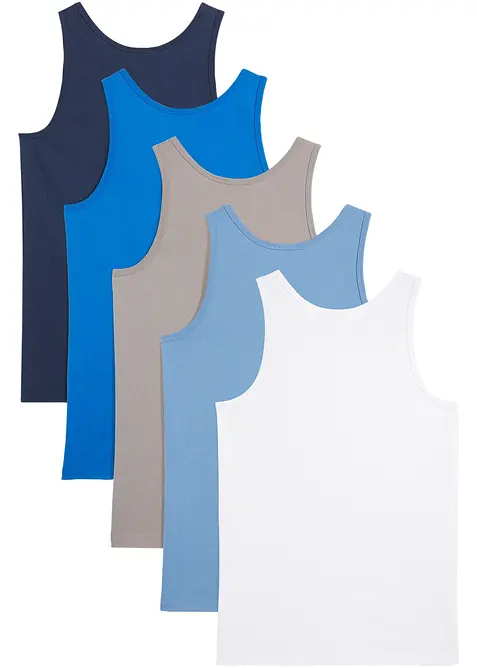 Linne med mjuk bomull (5-pack), bonprix