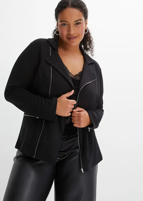 MC-trik&aring;jacka i viskosmix, bonprix