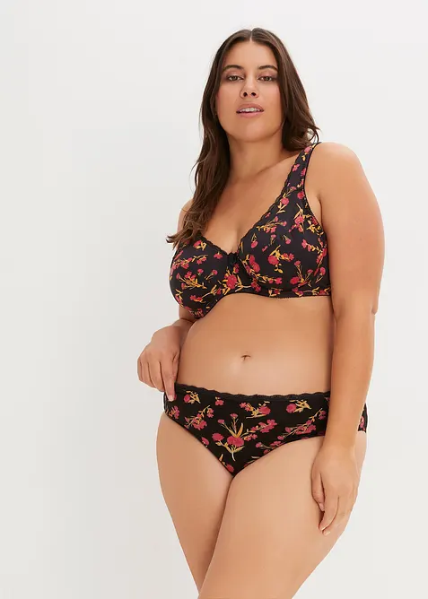 BH med bygel i ekologisk bomull (3-pack), bonprix