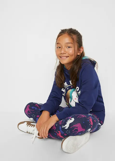 Termoleggings med hästmotiv för barn, bonprix