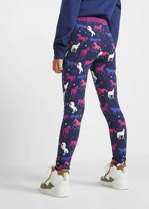Termoleggings med hästmotiv för barn, bonprix