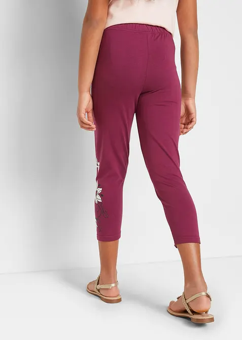 Caprileggings med ekologisk bomull för barn (2-pack), bonprix