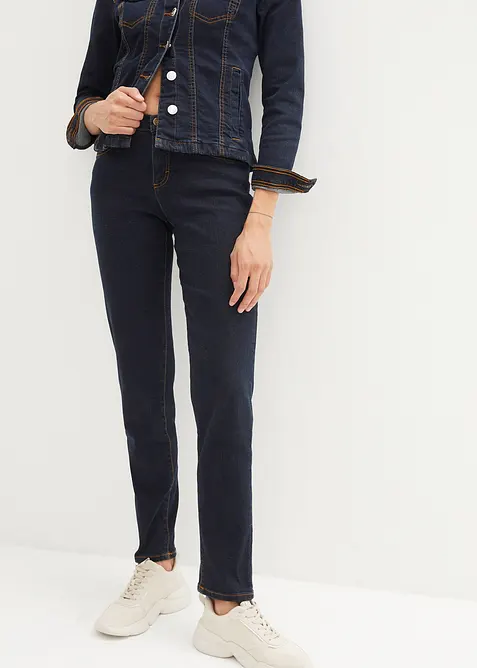 Mom Jeans Mid Waist, l&aring;nga ben, bonprix