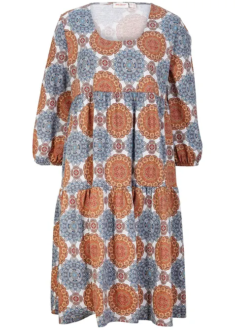 Klänning av viskosmix med mjukt fall, bonprix