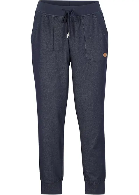 Trik&aring;byxa med jeanslook, 7/8-l&auml;ngd, bonprix