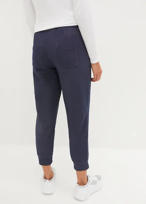 Trik&aring;byxa med jeanslook, 7/8-l&auml;ngd, bonprix