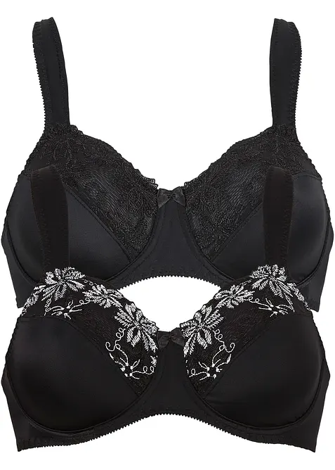 BH med bygel och vadderade axelband (2-pack), bonprix