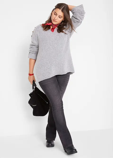 Bootcut jeans Mid Waist, Stretch, bonprix