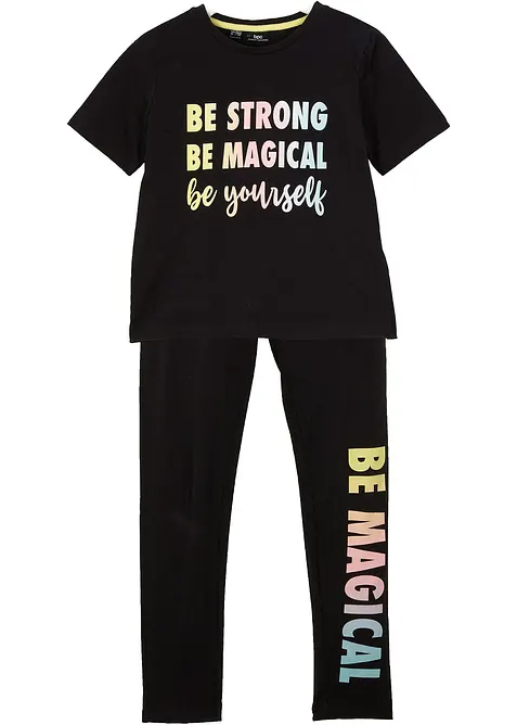 T-shirt + leggings för barn  (2 delar), bonprix