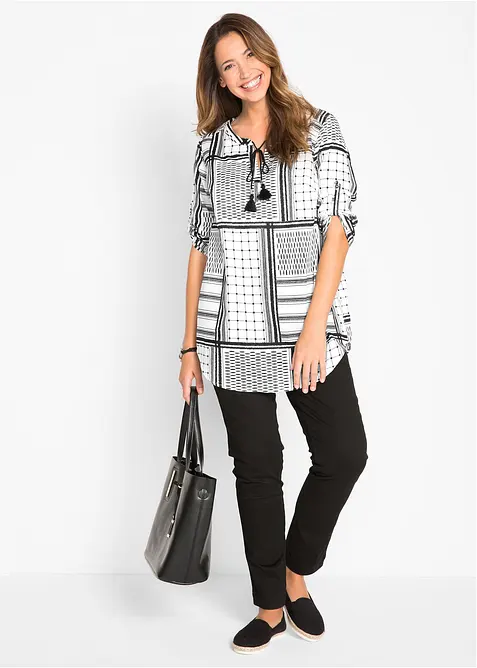 Lång tunika i ren bomull, bonprix