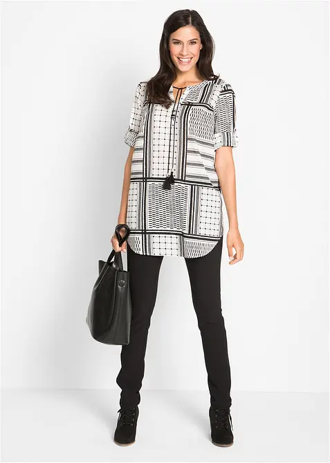 Lång tunika i ren bomull, bonprix