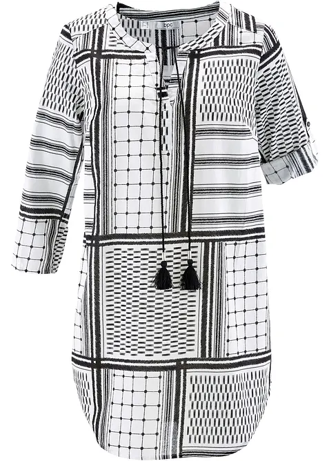 Lång tunika i ren bomull, bonprix