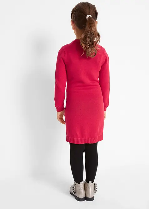 Stickad klänning och väska (2 delar), bonprix