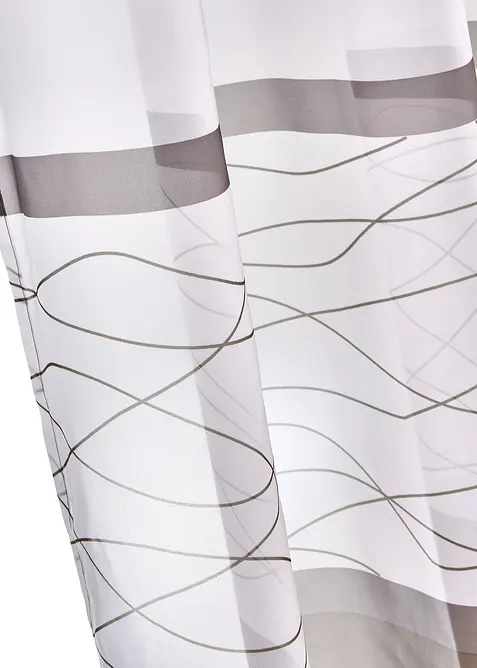 Transparent gardin med tvärränder (1-pack), bonprix