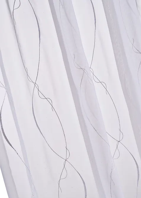 Gardinlängd med broderi och återvunnen polyester, bonprix