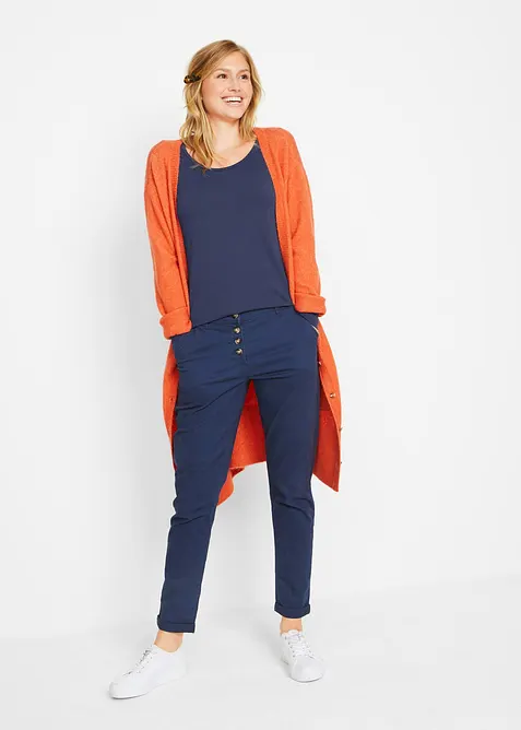 Figurnära topp med långa ärmar, bonprix