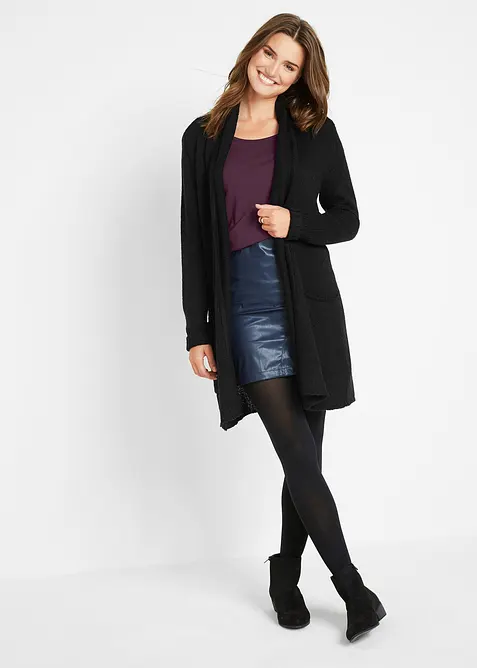 Figurnära topp med långa ärmar, bonprix