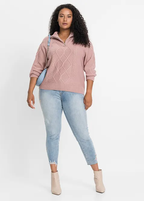 Skinny Jeans Mid Waist, cropped, bonprix