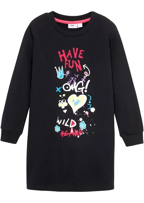 Trikåklänning av ekologisk bomull, bonprix