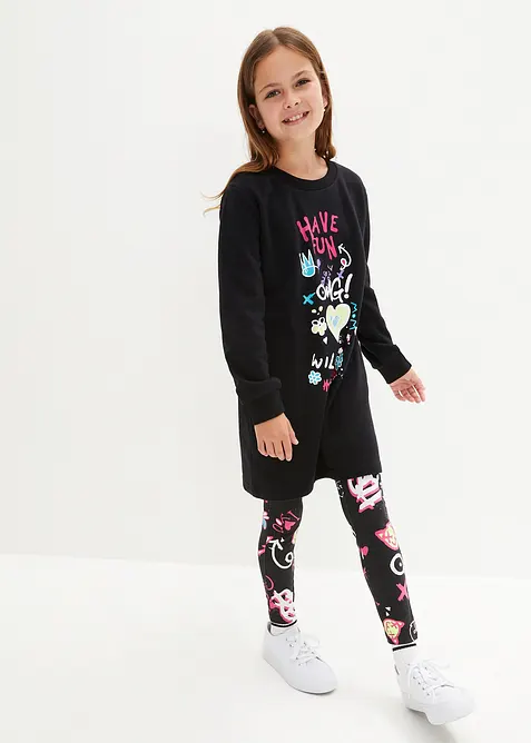 Trikåklänning av ekologisk bomull, bonprix