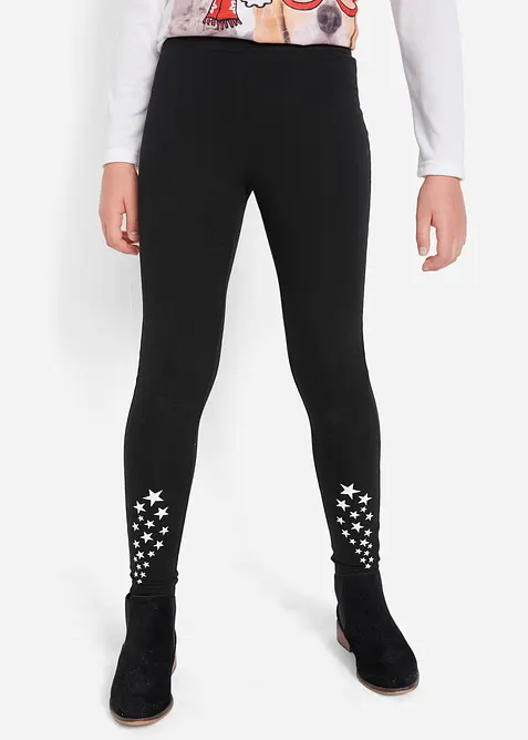 Leggings av elastisk bomullsmix, bonprix