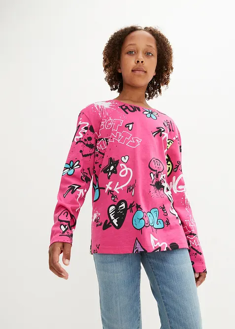 Boxy topp i ekologisk bomull (2-pack), bonprix