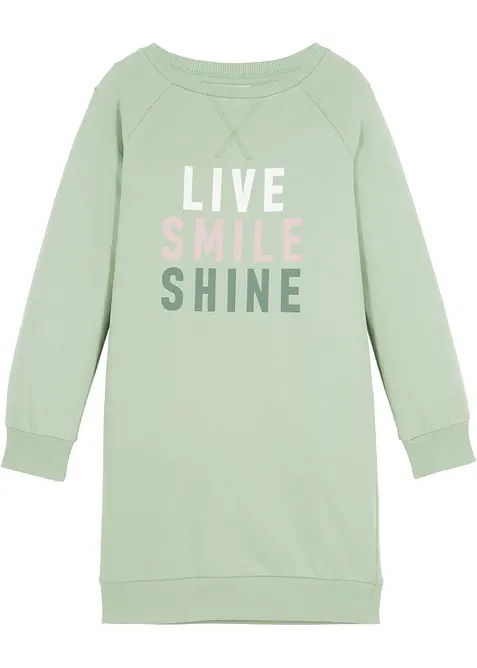 Sweatklänning av ekologisk bomull, bonprix