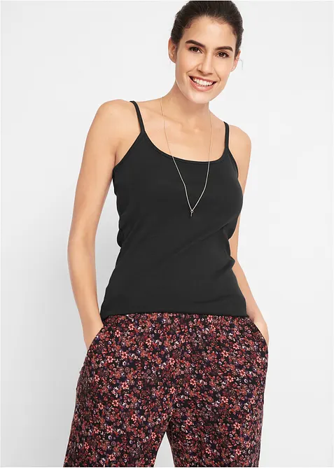 Linne med smala axelband, av bomull (3-pack), bonprix