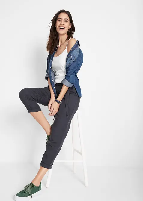 Linne med smala axelband, av bomull (3-pack), bonprix