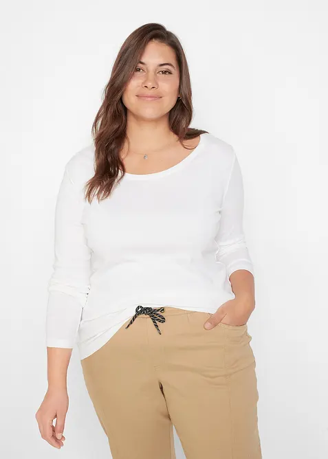 Långärmad bomullstopp, bonprix