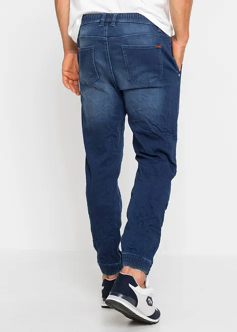 Dra på-jeans i trikå, regular fit, straight, bonprix
