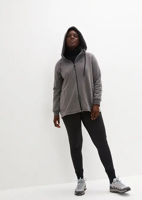 Fleecejacka med fickor med dragkedja, bonprix