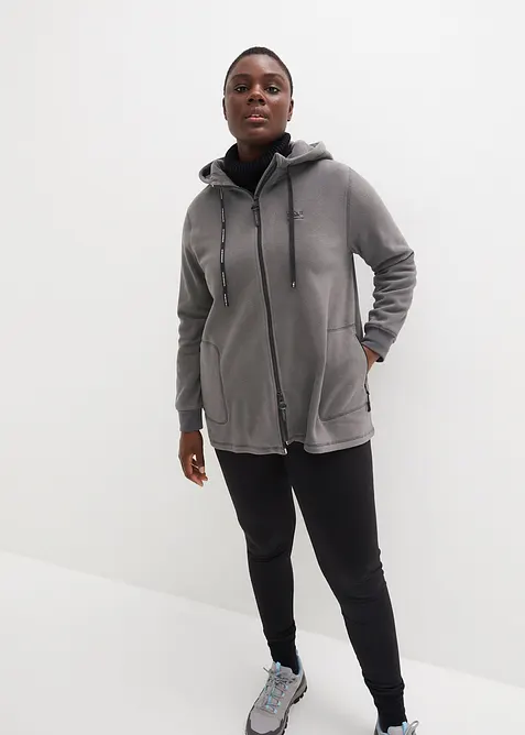 Fleecejacka med fickor med dragkedja, bonprix