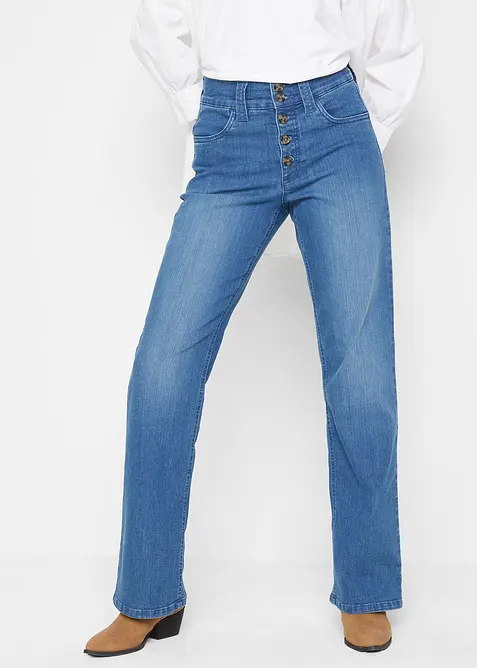 Straight Jeans High Waist, Stretch, bonprix