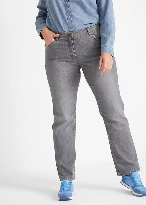 Straight Jeans Mid Waist, Stretch, bonprix