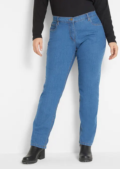 Straight Jeans Mid Waist, Stretch, bonprix