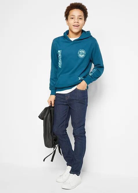 Slim Fit Stretch Jeans med reglerbar midja, Straight, bonprix