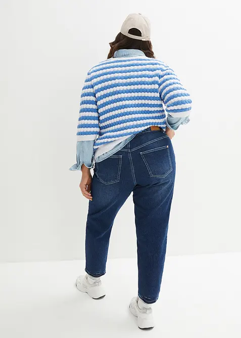 Mom Jeans High Waist, Low Stretch cropped, bonprix