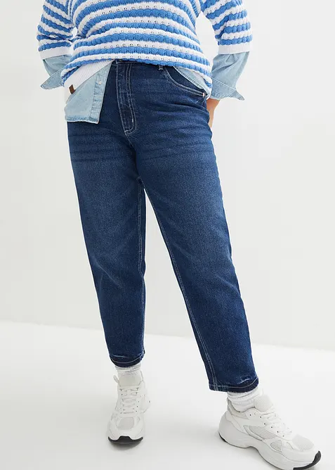 Mom Jeans High Waist, Low Stretch cropped, bonprix