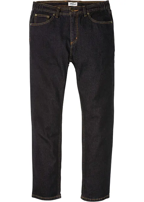 Classic Fit jeans med res&aring;r i sidan av midjan, Straight, bonprix