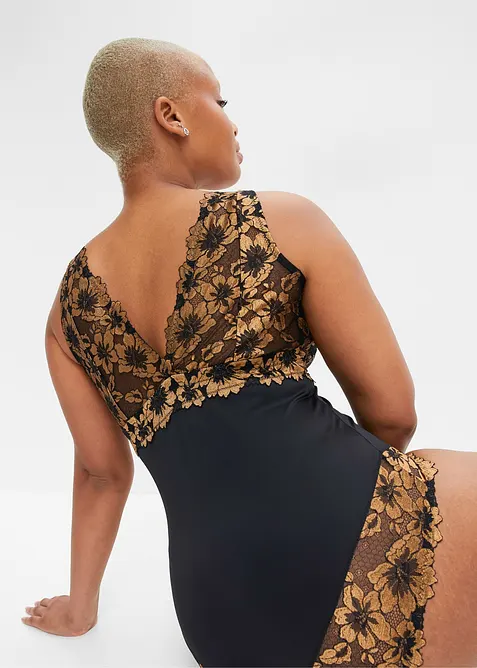 Body utan bygel med blommig spets, bonprix