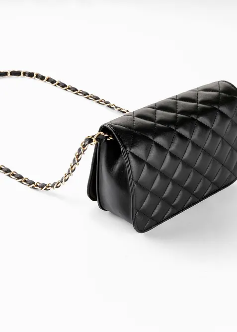 Axelremsväska med dekorativa stickningar, bonprix